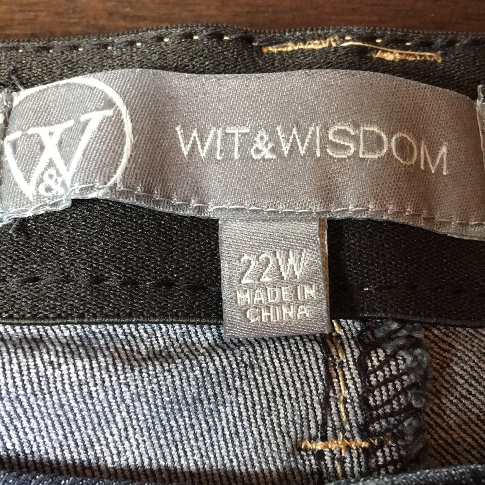 WIT & WISDOM Ab Solution Indigo Jeans Size 22W - Picture 11 of 13